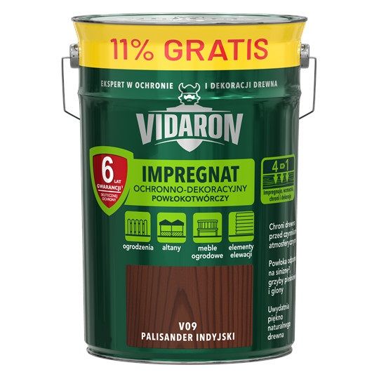 Impregnat Powłokotwórczy Palisander Indyjski V09 9L+11% Vidaron