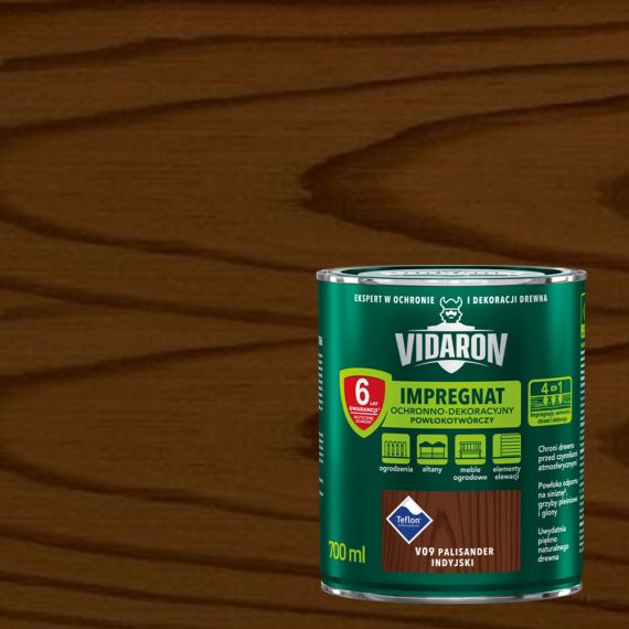 Impregnat Ochronno-Dekoracyjny Powłokotwórczy V09 Palisander Indyjski 0,7L Vidaron