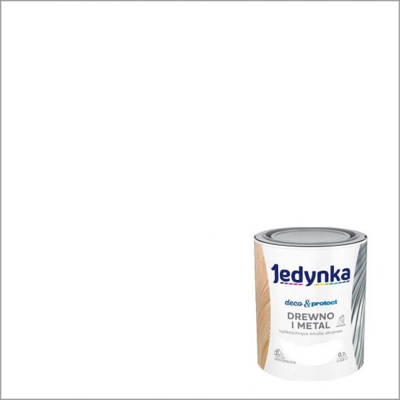 Farba Deco & Protect Drewno I Metal Biały Mat 0,7L Jedynka