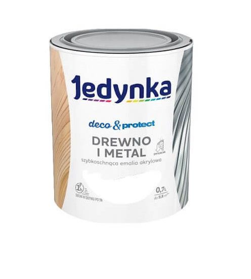Farba Deco & Protect Drewno I Metal Biały Mat 0,2L Jedynka