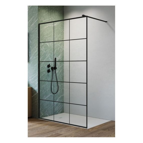 Kabina Nes Walk-In II 100 Czarna Factory 10013100-54-55 Radaway