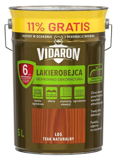 Lakierobejca Teak Naturalny L05 5 L Vidaron