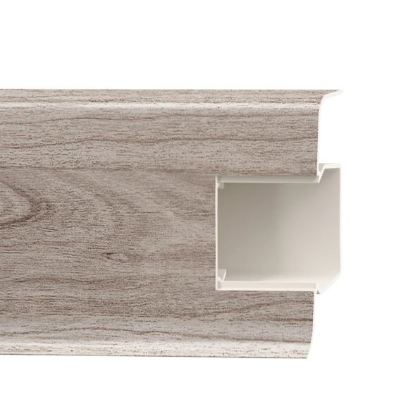 Listwa Przypodłogowa PCV Esquero Duo 654 Palisander Bielony 55x22x2500 mm Vox