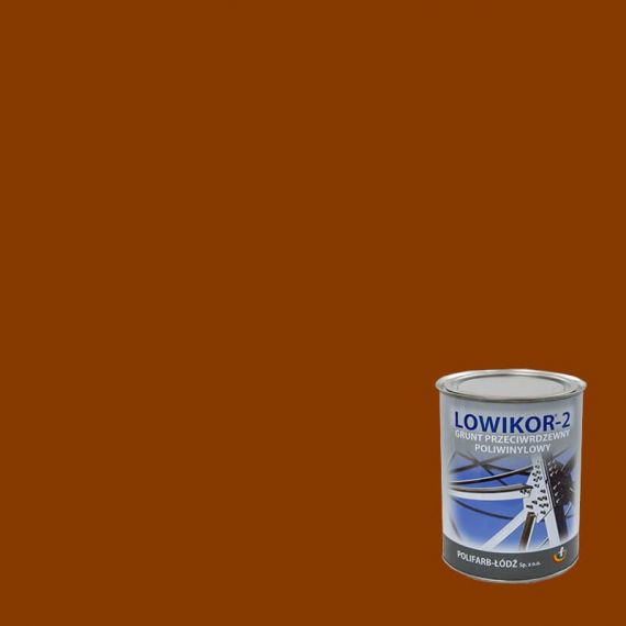 Farba Poliwinylowa Czerwona Tlenkowa Lowikor-2 0,8L Polifarb Łódź