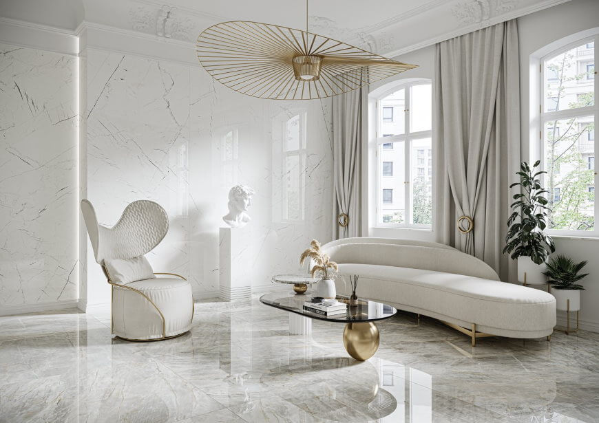 marmo thassos white poler płytki imitujące marmur cerrad kraków salon hoff