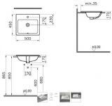 Umywalka S20 5464B003-0001 50x45 Vitra