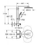 System Prysznicowy z Termostatem do Montażu Ściennego Euphoria Smartcontrol System 310 Duo 26507000 Grohe