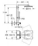 System Prysznicowy z Termostatem do Montażu Ściennego Euphoria Smartcontrol System 310 Cube Duo 26508000 Grohe