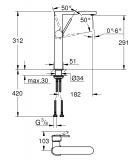 Bateria Umywalkowa Grohe Plus DN 15 Rozmiar XL Chrom 32618003 Grohe