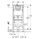 Zestaw Stelażowy Duofix Basic Smyle Square Krótka 118.348.00.2 Geberit  118.348.00.2 Geberit