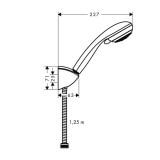 Zestaw prysznicowy Crometta 85 vario/porter\'c Chrom 27558000 Hansgrohe