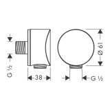 Przyłącze Węża Fixfit S DN15 27453000 Hansgrohe