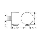 Przyłącze Węża Fixfit 27451000 Hansgrohe