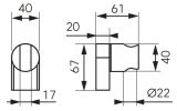 Uchwyt Natryskowy Punktowy Inula Czarny FD8-703-22 Fdesign