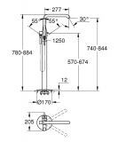 Bateria Wannowa Warm Sunset 23491DA1 Grohe