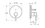 Bateria Wannowa Minimax S P/T Elem. Zew. A42210EXP VITRA