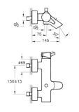 Bateria Wannowa Nest A42242EXP VITRA