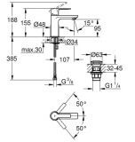 Bateria Umywalkowa, Rozmiar XS Lineare 23791001 Grohe