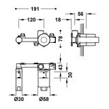 Element Podtynkowy Do Baterii Umywalkowej 20830002 Tres