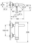 Bateria Wannowa Essence Stal Nierdzewna 25250DC1 Grohe
