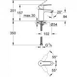 Bateria Umywalkowa, Rozmiar S Eurostyle Cosmopolitan 3246820E Grohe