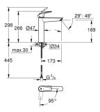 Bateria Umywalkowa Prosta New XL Eurosmart Grohe