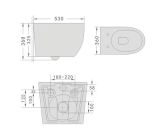 Miska WC Nox 1.1 Z Deską Wolnoopadającą Slim Biały 0115 53x36 Emporia
