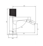Bateria Bidetowa Złoty Szczotkowany Contour CT8020GLB Omnires