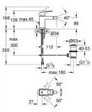 Bateria Bidetowa Eurocube 23138000 Grohe