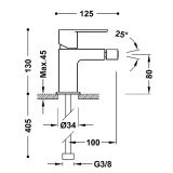 Bateria Bidetowa Loft Biel Matowa 20012001BM Tres