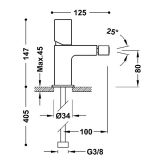 Bateria Bidetowa Loft Chrom 20012002 Tres