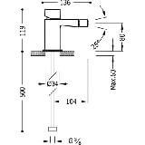 Bateria Bidetowa Slim 20212002 Tres