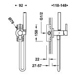 Bateria Bidetowa Study Czerń Matowa 134122NM Tres