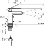 Bateria Bidetowa Tecturis E 73200140 Brąz Szczotkowany Hansgrohe