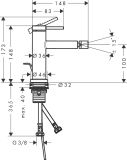 Bateria Bidetowa Tecturis S 73201700 Biały Mat Hansgrohe