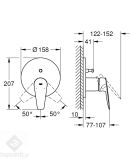 Bateria Do Obsługi Dwóch Wyjść Wody Bauedge Chrom 24162001 Grohe