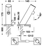 Bateria umywalkowa elektroniczna Basic Tres