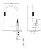 Bateria Kuchenna Do Podłączenia Zestawu Filtrującego Switch Grafit SW9057GR Omnires