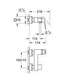 Jednouchwytowa Bateria Prysznicowa Eurocube 23145000 Grohe