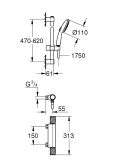 Bateria Prysznicowa Grohtherm 1000 Chrom 34836001 Grohe