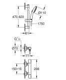 Bateria Prysznicowa Grohtherm 800 Chrom 34768001 Grohe