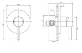 Bateria Prysznicowa Podtynkowa Y Miedz Y1245CP Omnires