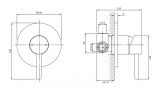 Bateria Prysznicowa Podtynkowa Czarny Y Y1245BL Omnires