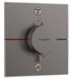 Bateria Prysznicowa Showerselect Comfort E 15572340 Czarny Chrom Szczotkowany Hansgrohe