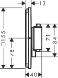 Bateria Prysznicowa Showerselect Comfort Q 15583000 Chrom Hansgrohe