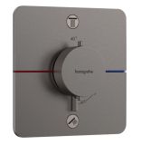 Bateria Prysznicowa Showerselect Comfort Q 15583340 Czarny Chrom Szczotkowany Hansgrohe
