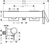 Bateria Prysznicowa Tecturis E 73620700 Biały Mat Hansgrohe