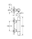 Bateria Prysznicowa Z Termostatem Precision Start Matte Black 345942430 DN 15 Grohe