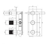 Bateria Prysznicowo-Wannowa Podtynkowa Antracyt Contour CT8035/1AT Omnires