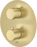 Bateria Prysznicowo-Wannowa Termostatyczna Fly Złoty Szczotkowany 03043GN Emporia